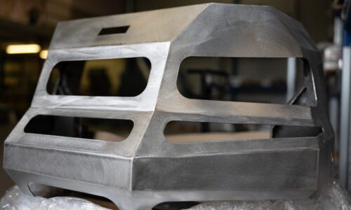Cut, folded and welded sheet metal part for agricultural product