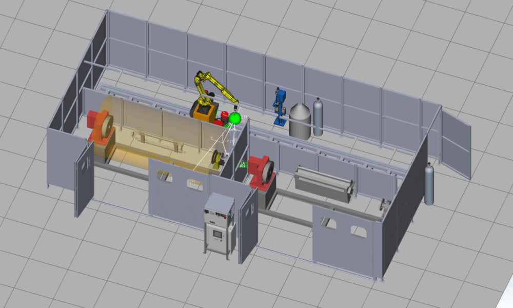 Twin Cell robotic welding set up at Unifabs