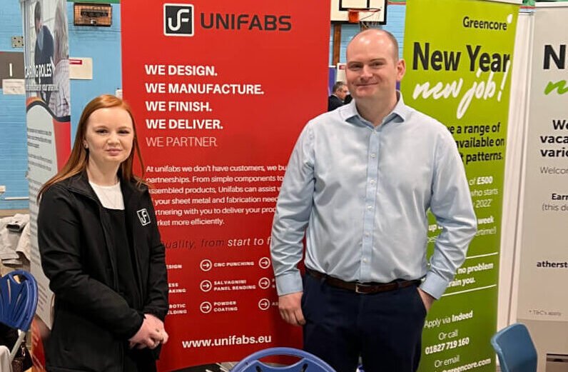 Unifabs at local Nuneaton Job fair recruiting Apprentices