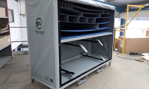 Plastic part storing trolley